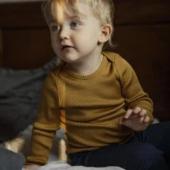 Silk/Cotton Bono LS Baby Body - Golden Leaf -Engel Cheap Store 181 10 Golden Leaf Extra 2