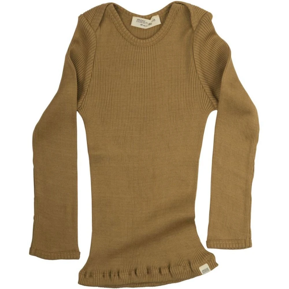 Silk/Cotton Belfast LS Envelope Top - Golden Leaf (0-2) 2 Silk/Cotton Belfast LS Envelope Top - Golden Leaf (0-2) - Image 2