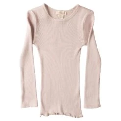 Silk/Cotton Bergen LS Top - Sweet Rose (2-11y)