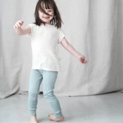 Organic Cotton Leggings - Blue Surf -Engel Cheap Store 1DSCF6853 2