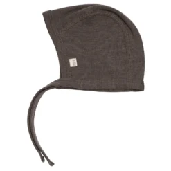 Organic Wool/Silk Tiny Bonnet - Dark Chocolate
