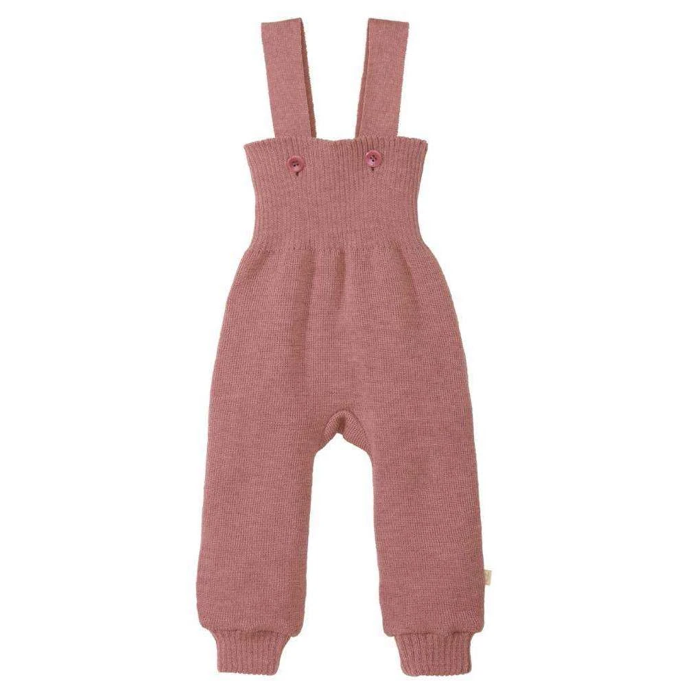 Organic Merino Dungarees - Rose 1 Organic Merino Dungarees - Rose