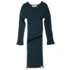 Merino Wool Alda Night Dress - Navy Teal