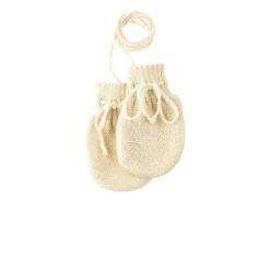 Disana Knitted Merino Mittens - Natural