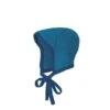 Disana Knitted Merino Bonnet - Navy/Blue (last One - 6-12m)