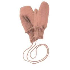 Boiled Wool Gloves - Rose