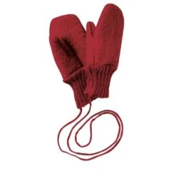 Boiled Wool Gloves - Bordeaux