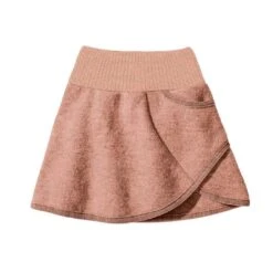 Organic Boiled Wool Skirt - Rose (size 4-5y Left)