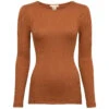 Womens Gerda Silk/Cotton Top - Rooibos
