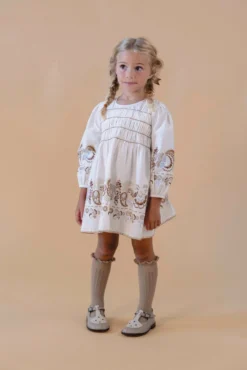 Kari Smock Dress - Folk Floral Cream (size 7-9y Left) -Engel Cheap Store Apolina kari folkfloral cream scaled