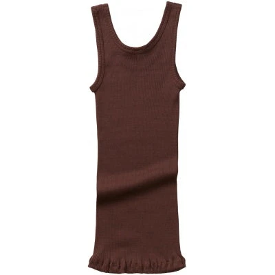 Silk/Cotton Billund Rib Tank Top - Mahogany 3 Silk/Cotton Billund Rib Tank Top - Mahogany - Image 3