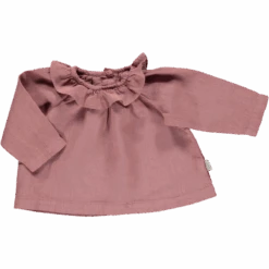 Organic Cotton Frill Blouse - Light Mahogany -Engel Cheap Store Blouse Charme lin light mahogany