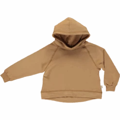 Organic Cotton Fleece Hooded Jumper - Brown Sugar