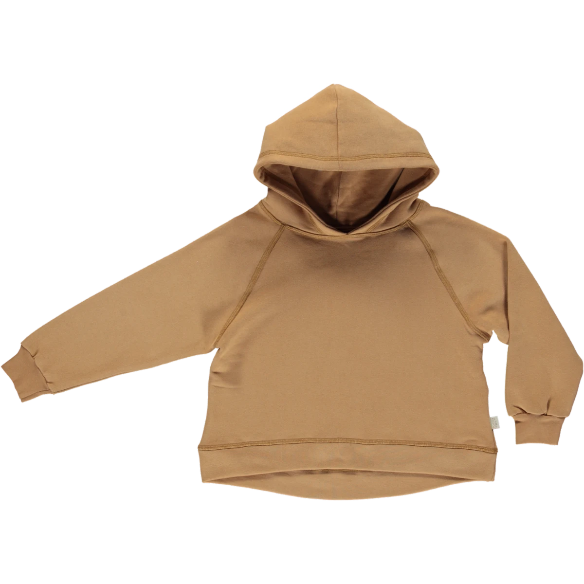 Organic Cotton Fleece Hooded Jumper - Brown Sugar 1 Organic Cotton Fleece Hooded Jumper - Brown Sugar