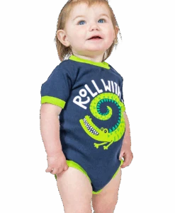 Roll With It Alligator Infant Creeper Onesie