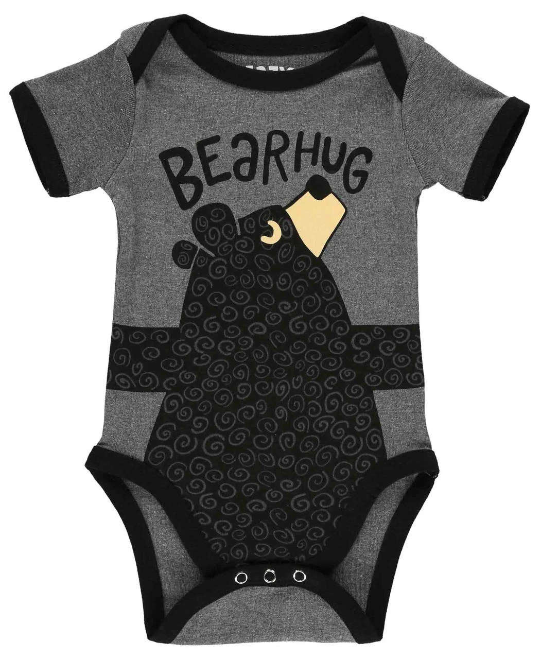 Bear Hug Grey Infant Creeper Onesie 1 Bear Hug Grey Infant Creeper Onesie
