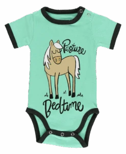Pasture Bedtime Mint Horse Infant Creeper Onesie -Engel Cheap Store CR974A WEB FL1F01 80568.1697034612