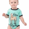 Pasture Bedtime Mint Horse Infant Creeper Onesie