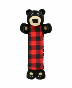 Plaid Bear Dog Toy