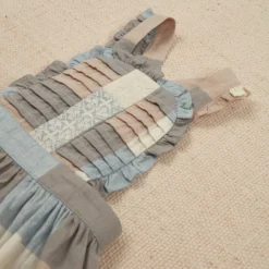 Lena Pinafore Dress - Blanket Check Cream -Engel Cheap Store Detail25 scaled