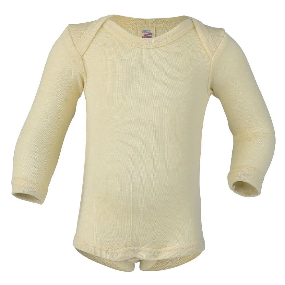 Engel Wool/Silk Long Sleeved Bodysuit – Natural 1 Engel Wool/Silk Long Sleeved Bodysuit – Natural