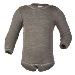 Engel Wool/Silk Bodysuit Long Sleeved - Walnut