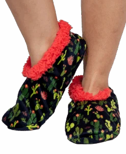 Cactus Fuzzy Feet Slipper