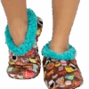 Latte Sleep Coffee Fuzzy Feet Slipper