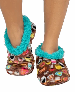Latte Sleep Coffee Fuzzy Feet Slipper