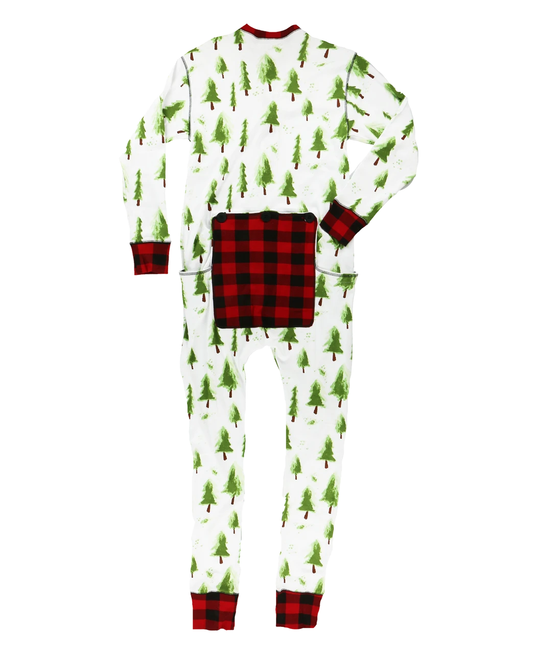 Evergreen Plaid Adult Onesie Flapjack 2 Evergreen Plaid Adult Onesie Flapjack - Image 2