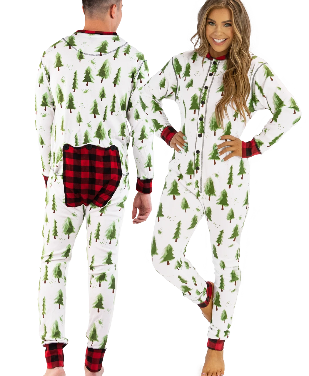 Evergreen Plaid Adult Onesie Flapjack 1 Evergreen Plaid Adult Onesie Flapjack