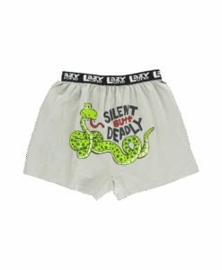 Silent Butt Deadly Snake Grey Kid Boxer