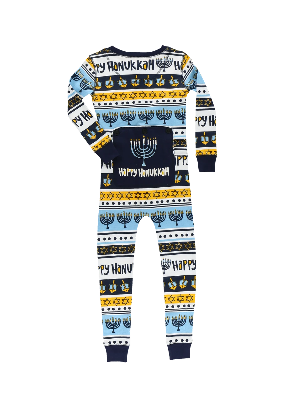 Happy Hanukkah Kid Onesie Menorah Flapjack 2 Happy Hanukkah Kid Onesie Menorah Flapjack - Image 2