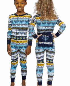 Happy Hanukkah Kid Onesie Menorah Flapjack