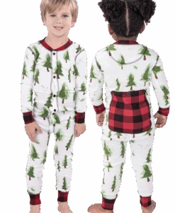 Evergreen Plaid Kid Onesie Flapjack