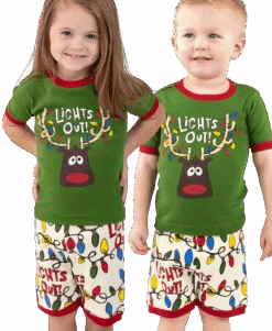 Lights Out Kid's PJ Short Set