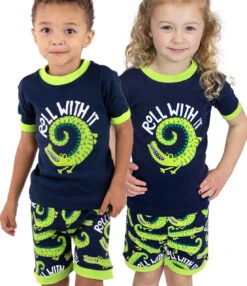 Just Roll With It Kid's Alligator PJ Short Set