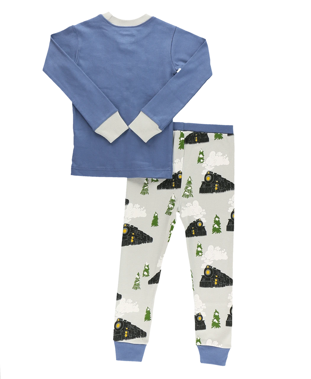 All Aboard Blue Kid's Long Sleeve PJ's 4 All Aboard Blue Kid's Long Sleeve PJ's - Image 4