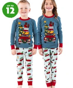 Christmas Cars Kid's Long Sleeve PJ's