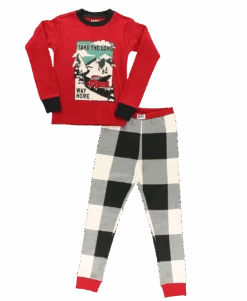 Take The Long Way Home Kid's Long Sleeve PJ's -Engel Cheap Store KID856 WEB FS1F01T 80505.1697035152