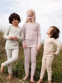 Organic Cotton Child Leggings - Lilac/Off White Stripe -Engel Cheap Store M101 se M102 se M101 de M102 de M101 le M102 le