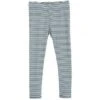 Organic Cotton Child Leggings - Atlantic/Off White Stripe