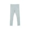 Organic Cotton Child Leggings - Lake/Off White Stripe