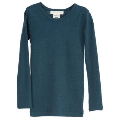 Organic Cotton Child Long Tee - Atlantic Rib