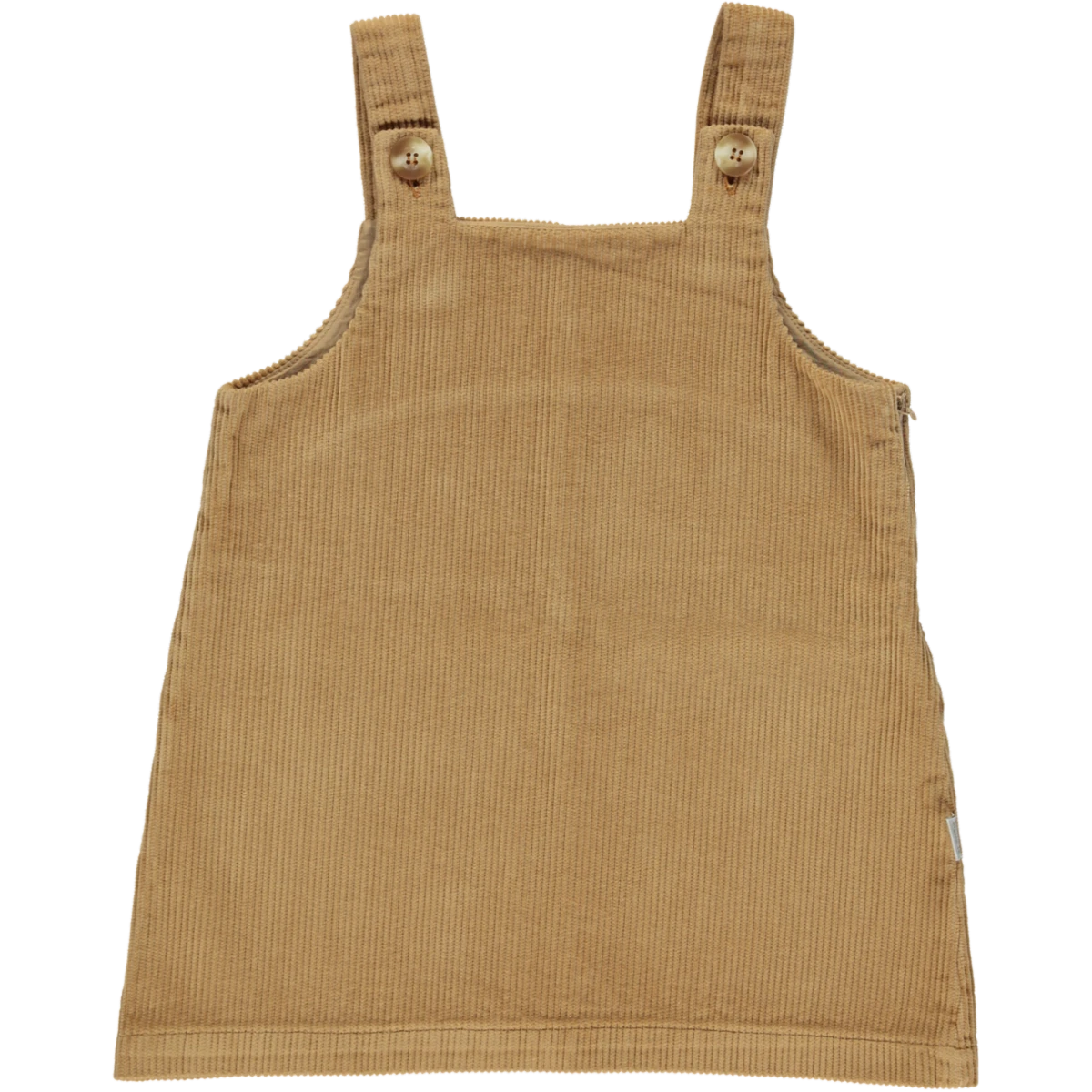 Organic Corduroy Pinafore - Brown Sugar 1 Organic Corduroy Pinafore - Brown Sugar