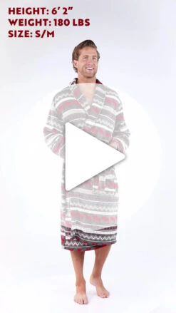 Cabin Moose Men's Bathrobe -Engel Cheap Store MRB987 THUMBNAIL 68311.1697036968