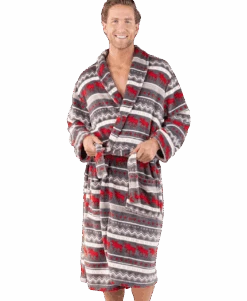 Cabin Moose Men's Bathrobe
