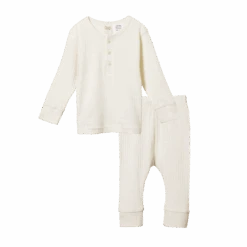 2 Piece Long Sleeve Pointelle Pyjamas