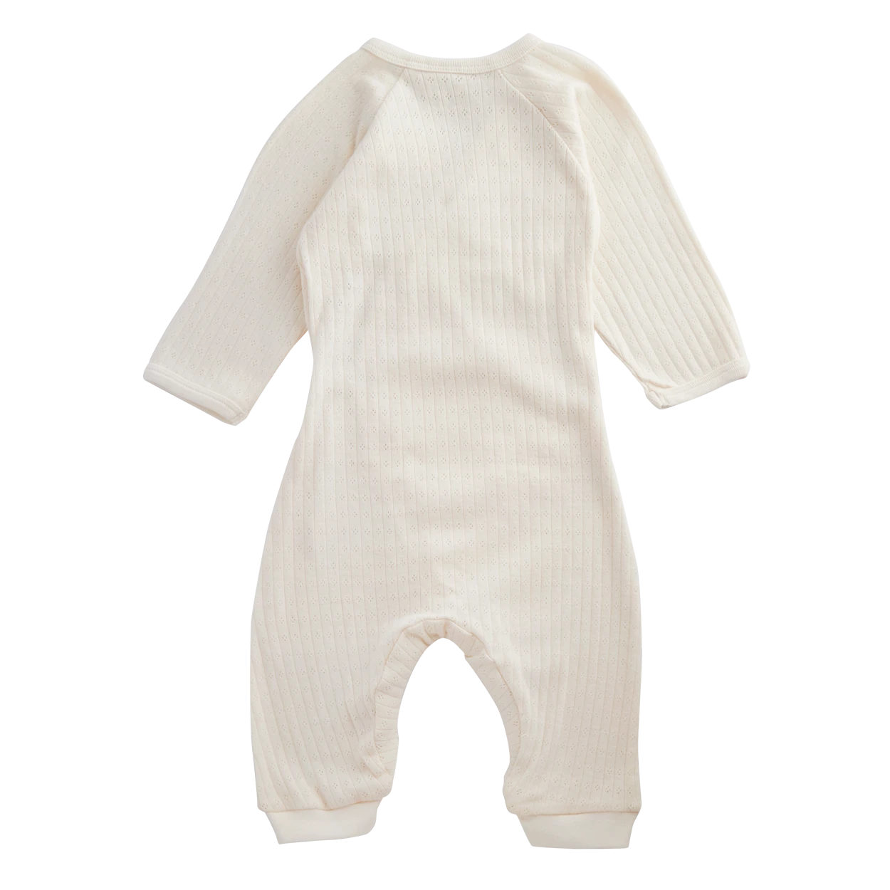 Pointelle Kimono Stretch & Grow - Natural 2 Pointelle Kimono Stretch & Grow - Natural - Image 2