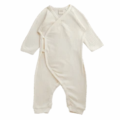 Pointelle Kimono Stretch & Grow - Natural